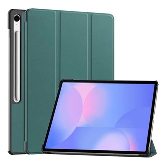 Samsung Tab S10 FE Plus WIFI GIGAPACK Tok álló, bőr hatású aktív FLIP, ceruza tartó, SÖTÉTZÖLD