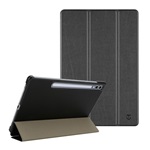 Samsung Tab S10 Lite WIFI TACTICAL BOOK TRIFOLD tok álló, bőr hatású aktív FLIP, asztali tartó, FEKETE