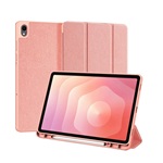 Samsung Tab S11 5G DUX DUCIS DOMO tok álló, bőr hatású aktív FLIP, ceruza tartó, RÓZSASZÍN