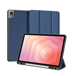 Samsung Tab S11 5G DUX DUCIS DOMO tok álló, bőr hatású aktív FLIP, ceruza tartó, SÖTÉTKÉK