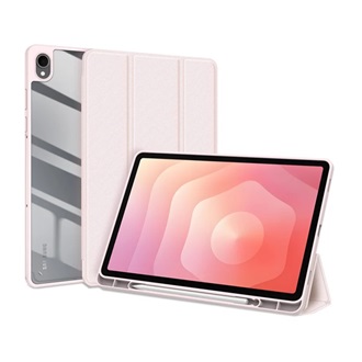 Samsung Tab S11 5G DUX DUCIS TOBY tok álló, bőr hatású aktív FLIP, ceruza tartó, RÓZSASZÍN