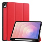 Samsung Tab S11 5G GIGAPACK Tok álló, bőr hatású aktív FLIP, ceruza tartó, PIROS