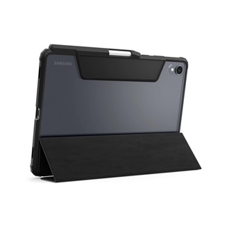 Samsung Tab S11 5G SPIGEN AIR SKIN PRO tok álló, ECO bőr hatású aktív FLIP, ceruza tartó, FEKETE