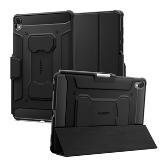 Samsung Tab S11 5G SPIGEN RUGGED ARMOR PRO tok álló aktív FLIP, ceruza tartó, FEKETE
