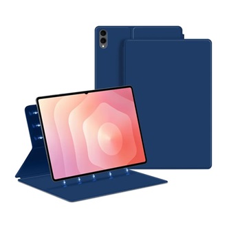 Samsung Tab S11 Ultra 5G GIGAPACK Tok álló, bőr hatású aktív FLIP, asztali tartó, SÖTÉTKÉK