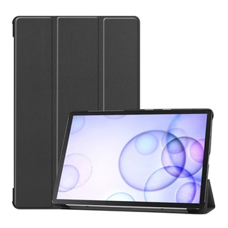 Samsung Tab S6 10.5 LTE GIGAPACK Tok álló, bőr hatású aktív FLIP, asztali tartó, FEKETE