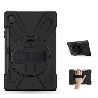 Samsung Tab S6 Lite 10.4 LTE Gigapack Defender műanyag telefonvédő ütésállóság, 360° + kézpánt, FEKETE