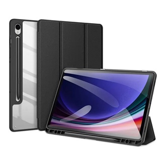 Dux Ducis Samsung Tab S9-S10 FE, S10 Lite TOBY tok álló, bőr hatású aktív FLIP, ceruza tartó, FEKETE