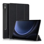 Gigapack Samsung Tab S9 -S10 FE, S10 Lite Tok álló, bőr hatású aktív FLIP, ceruza tartó, FEKETE