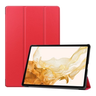 Samsung Tab S9 Plus LTE Gigapack Tok álló, bőr hatású aktív FLIP, ceruza tartó, PIROS