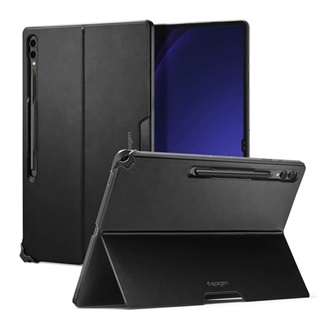 Samsung Tab S9 Ultra WIFI SPIGEN THIN FIT műanyag telefonvédő matt, ceruza tartó, FEKETE