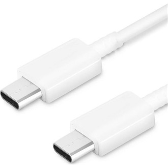 SAMSUNG adatkábel (Type-C - Type-C, EP-DA705BWEG, gyorstöltő, 100cm) FEHÉR (Gigapack csomagolás)