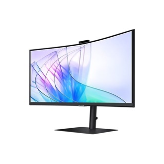 Samsung ViewFinity S6 S65VC 34" ívelt VA LED monitor fekete 100Hz FreeSync (USB-C: 90W; webcam: 5MP; KVM)