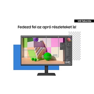 Samsung ViewFinity S80UD 32" VA LED monitor fekete (USB-C: 90W)