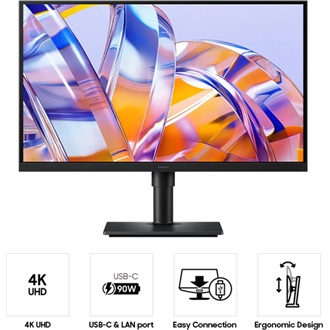 Samsung ViewFinity S8 S80UH 27" IPS LED monitor fekete (USB-C: 90W)