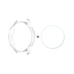 Samsung Watch 3 eSIM 45mm ENKAY műanyag keret ütésálló + kijelzővédő üveg ÁTLÁTSZÓ