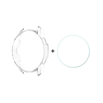 Samsung Watch 3 eSIM 45mm ENKAY műanyag keret ütésálló + kijelzővédő üveg ÁTLÁTSZÓ