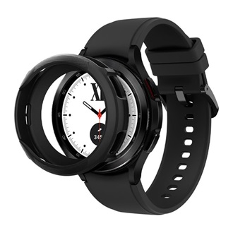 Samsung Watch 4 Classic 42 mm SPIGEN LIQUID AIR szilikon óra keret ütésállóság FEKETE
