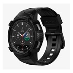 Samsung Watch 4 Classic 46 mm SPIGEN RUGGED ARMOR PRO pótszíj egyedi méret, ütésállóság + szilikon keret, FEKETE