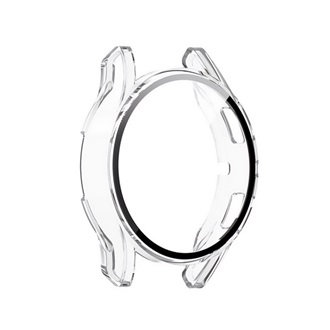 Samsung Watch 4 eSIM 40mm Gigapack Műanyag keret BUMPER, ütésállóság + kijelzővédő üveg, ÁTLÁTSZÓ