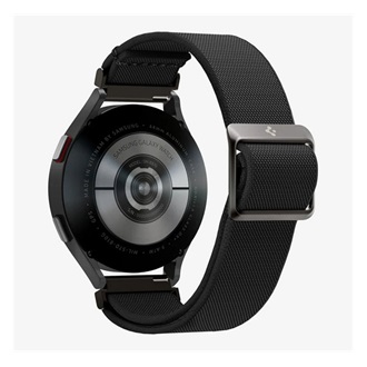 Samsung Watch 4 eSIM 44mm SPIGEN LITE FIT pótszíj egyedi méret, textil, FEKETE