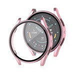 Samsung Watch 7 40mm Gigapack Műanyag keret BUMPER, ütésállóság + kijelzővédő üveg, ROZÉARANY