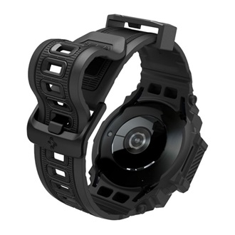 Samsung Watch 7 44mm SPIGEN RUGGED ARMOR PRO pótszíj egyedi méret, ütésállóság + szilikon keret, FEKETE
