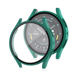 Samsung Watch 7 eSIM 40mm Gigapack Műanyag keret BUMPER, ütésállóság + kijelzővédő üveg, SÖTÉTZÖLD