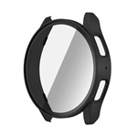 Samsung Watch 7 eSIM 44mm Gigapack Műanyag keret BUMPER, ütésállóság + kijelzővédő üveg, FEKETE