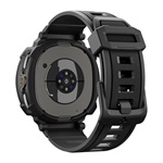 Samsung Watch 8 Classic 46mm SPIGEN RUGGED ARMOR PRO pótszíj egyedi méret, ütésállóság + szilikon keret, FEKETE
