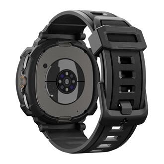 Samsung Watch 8 Classic 46mm SPIGEN RUGGED ARMOR PRO pótszíj egyedi méret, ütésállóság + szilikon keret, FEKETE
