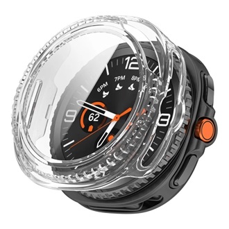 Samsung Watch 8 Classic eSIM 46mm GIGAPACK Műanyag keret BUMPER, ütésállóság + kijelzővédő üveg, ÁTLÁTSZÓ