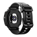 Samsung Watch 8 eSIM 40mm SPIGEN RUGGED ARMOR PRO pótszíj egyedi méret, ütésállóság + szilikon keret, FEKETE