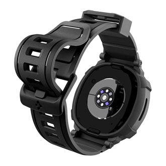 Samsung Watch 8 eSIM 40mm SPIGEN RUGGED ARMOR PRO pótszíj egyedi méret, ütésállóság + szilikon keret, FEKETE