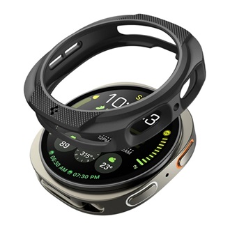 Samsung Watch 8 eSIM 44mm SPIGEN LIQUID AIR szilikon óra keret ütésállóság FEKETE