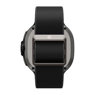 Samsung Watch 8 eSIM 44mm SPIGEN LITE FIT pótszíj egyedi méret, textil, FEKETE