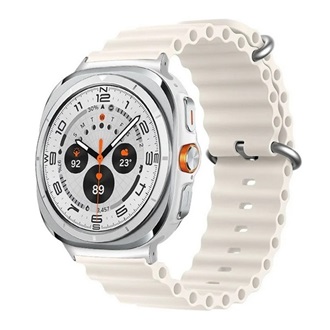 Samsung Watch Ultra eSIM 47mm GIGAPACK Pótszíj egyedi méret, hullám, FEHÉR