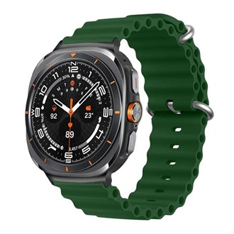 Samsung Watch Ultra eSIM 47mm GIGAPACK Pótszíj egyedi méret, hullám, SÖTÉTZÖLD