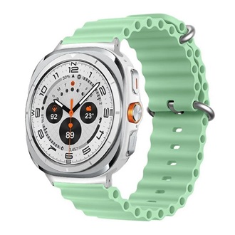 Samsung Watch Ultra eSIM 47mm GIGAPACK Pótszíj egyedi méret, hullám, VILÁGOSZÖLD