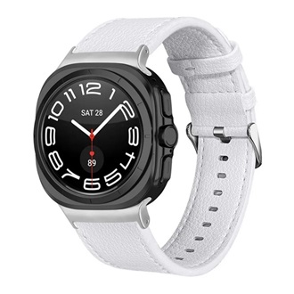 Samsung Watch Ultra eSIM 47mm GIGAPACK Pótszíj egyedi méret, valódi bőr, FEHÉR