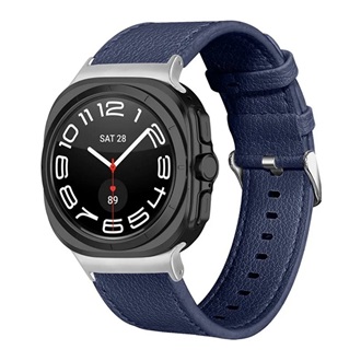 Samsung Watch Ultra eSIM 47mm GIGAPACK Pótszíj egyedi méret, valódi bőr, SÖTÉTKÉK