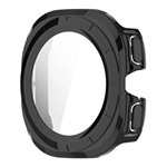 Samsung Watch Ultra eSIM 47mm Gigapack Műanyag keret BUMPER, ütésállóság + kijelzővédő üveg, FEKETE