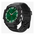 Samsung Watch Ultra eSIM 47mm SPIGEN RUGGED ARMOR PRO pótszíj egyedi méret, ütésállóság + szilikon keret, FEKETE