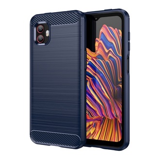 Samsung Xcover 6 Pro GIGAPACK szilikon telefonvédő ütésállóság, karbon minta, SÖTÉTKÉK