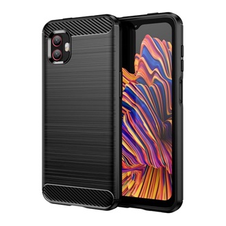 Samsung Xcover 6 Pro Gigapack szilikon telefonvédő ütésállóság, karbon minta, FEKETE