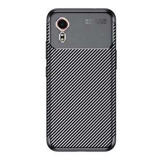 Samsung Xcover 7 5G Gigapack Szilikon telefonvédő ütésállóság, karbon minta, FEKETE