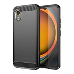 Samsung Xcover 7 5G Gigapack Szilikon telefonvédő ütésállóság, karbon minta, FEKETE
