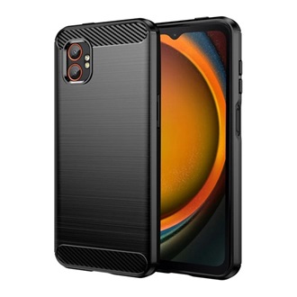 Samsung Xcover 7 Pro GIGAPACK Szilikon telefonvédő ütésállóság, karbon minta, FEKETE