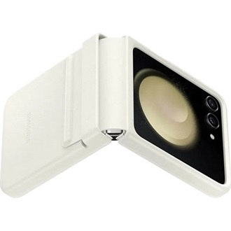 Samsung Z Flip5 5G SAMSUNG műanyag telefonvédő ECO bőr hatású hátlap KRÉM