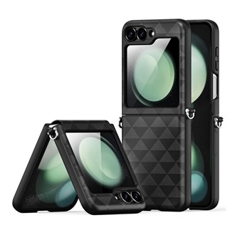 Samsung Z Flip7 FE DUX DUCIS FITT műanyag telefonvédő ütésállóság, háromszög, FEKETE